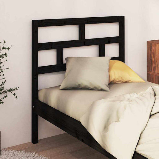 Bed Headboard | Black | Solid pine wood | Durable | Bed Headboard