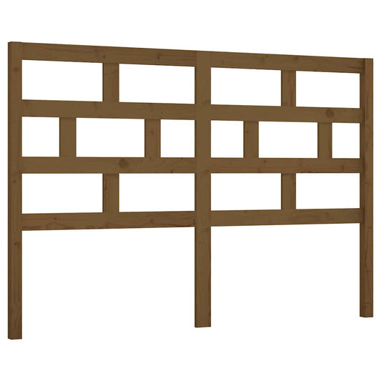 Bed Headboard | Honey Brown | Solid Pinewood | 126x4x100 cm