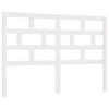 Bed Headboard White 141x4x100 cm Solid Wood Pine