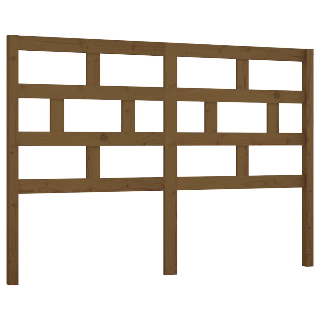 Bed Headboard Honey Brown 141x4x100 cm Solid Wood Pine