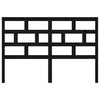 Bed Headboard Black 141x4x100 cm Solid Wood Pine