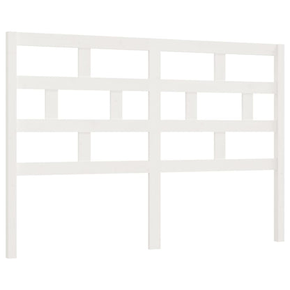 Bed Headboard White 146x4x100 cm Solid Wood Pine