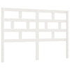 Bed Headboard White 156x4x100 cm Solid Wood Pine