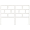 Bed Headboard White 156x4x100 cm Solid Wood Pine
