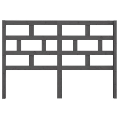 Bed Headboard Grey 156x4x100 cm Solid Wood Pine