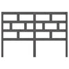 Bed Headboard Grey 166x4x100 cm Solid Wood Pine