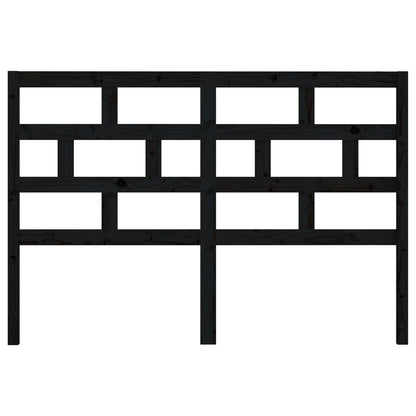 Bed Headboard Black 166x4x100 cm Solid Wood Pine
