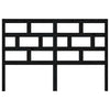 Bed Headboard Black 166x4x100 cm Solid Wood Pine