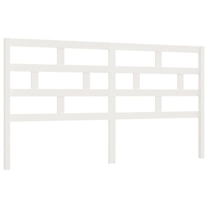 Bed Headboard White 186x4x100 cm Solid Wood Pine