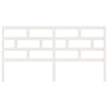 Bed Headboard White 186x4x100 cm Solid Wood Pine