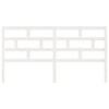 Bed Headboard White 206x4x100 cm Solid Wood Pine