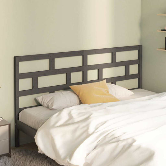 Bed Headboard | Grey | Solid pinewood | Large | Modern | Bed Headboard