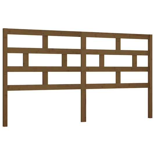 Bed Headboard | Honey Brown | Solid Pine Wood | 206 cm | Durable