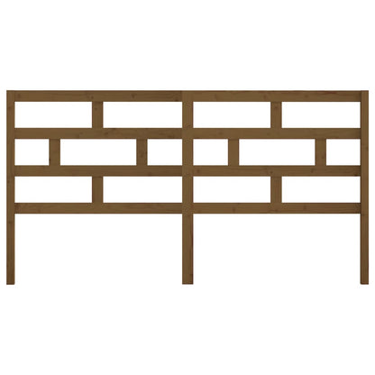 Bed Headboard Honey Brown 206x4x100 cm Solid Wood Pine