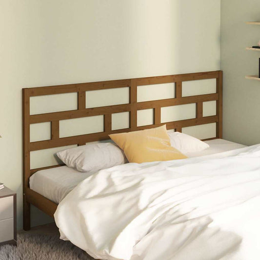Bed Headboard | Honey Brown | Solid Pine Wood | 206 cm | Durable