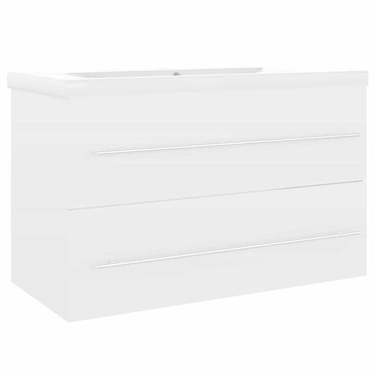 Sink Cabinet With Basin | White | Engineered wood, Ceramic | Medium