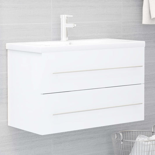 Sink Cabinet With Basin | White | Engineered wood, Ceramic | Medium