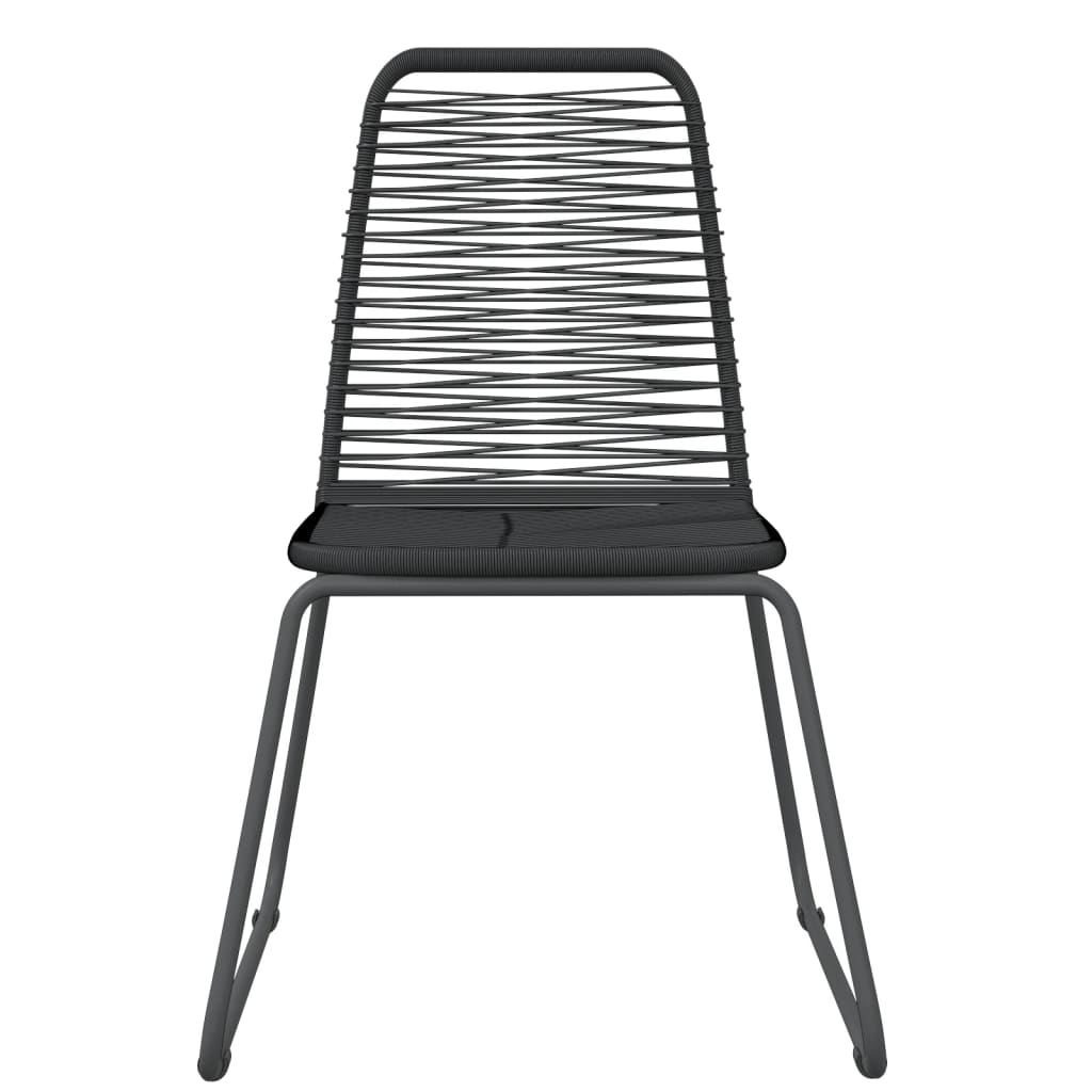 Garden Dining Set | Black | Powder-coated steel | 5 piece set