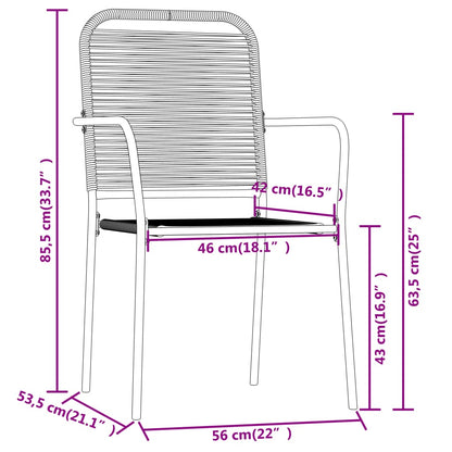 Dining Set | Black | Powder-Coated Steel | Medium |  Durable