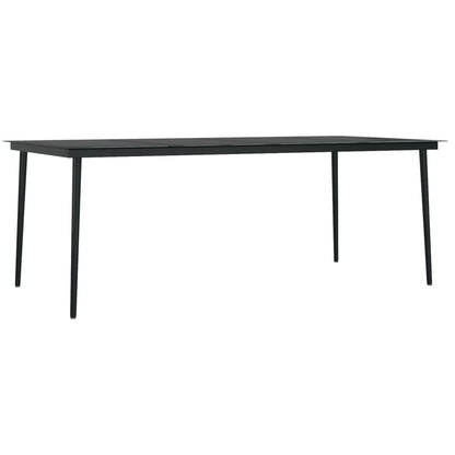 Dining Set | Black | Powder-coated steel | Large |  Durable  | Dining Set