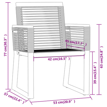 Dining Set | Black | Powder-coated steel, PVC rattan, glass | Large