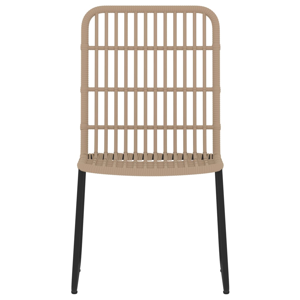 Dining Set | Oak and Black | PE Rattan | Medium | Lightweight