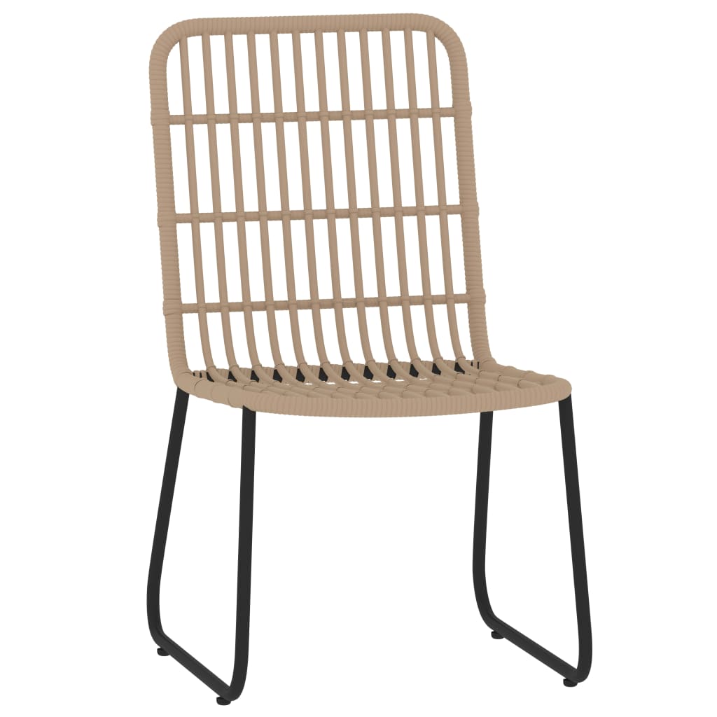 Dining Set | Black | PE rattan, powder-coated steel | 7 Piece Set
