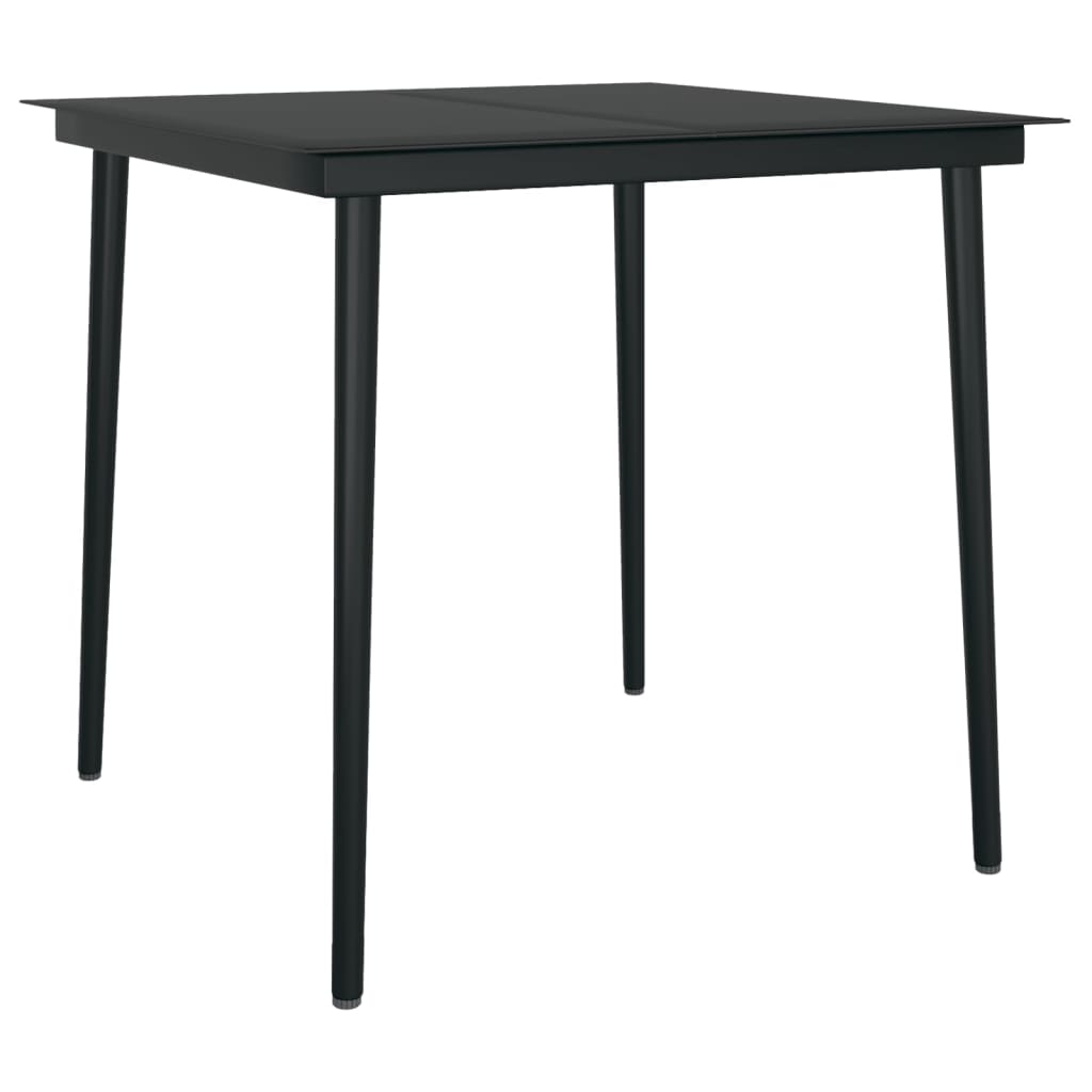 Dining Set | Black | Powder-coated Steel | Medium | Lightweight