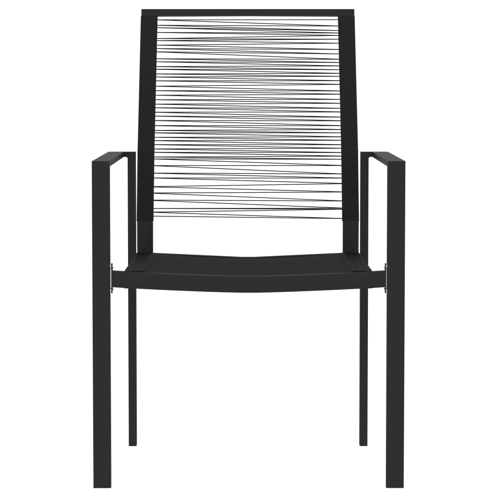 Dining Set | Black | Powder-coated steel, glass