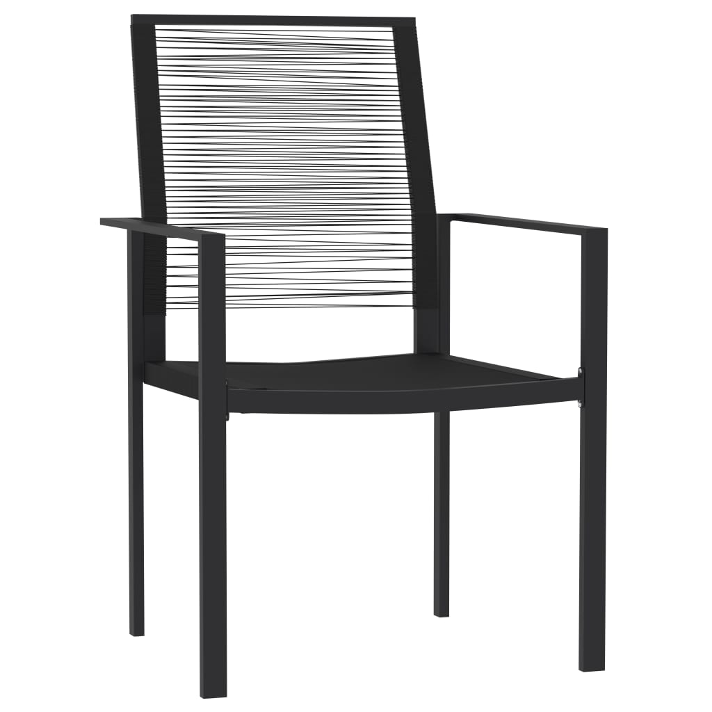 Dining Set | Black | Powder-coated steel | Large | Durable