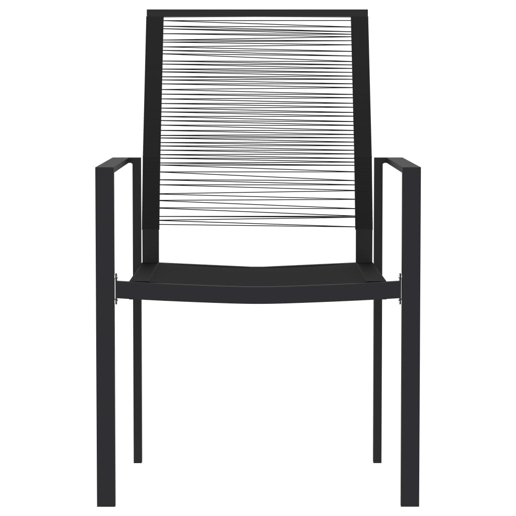 Dining Set | Black | Powder-coated steel | Large | Durable