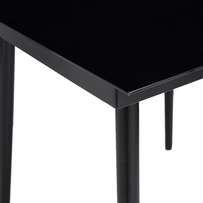 Garden Dining Set | Black | PVC Rattan, Powder-Coated Steel, Glass