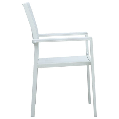 9 Piece Garden Dining Set White