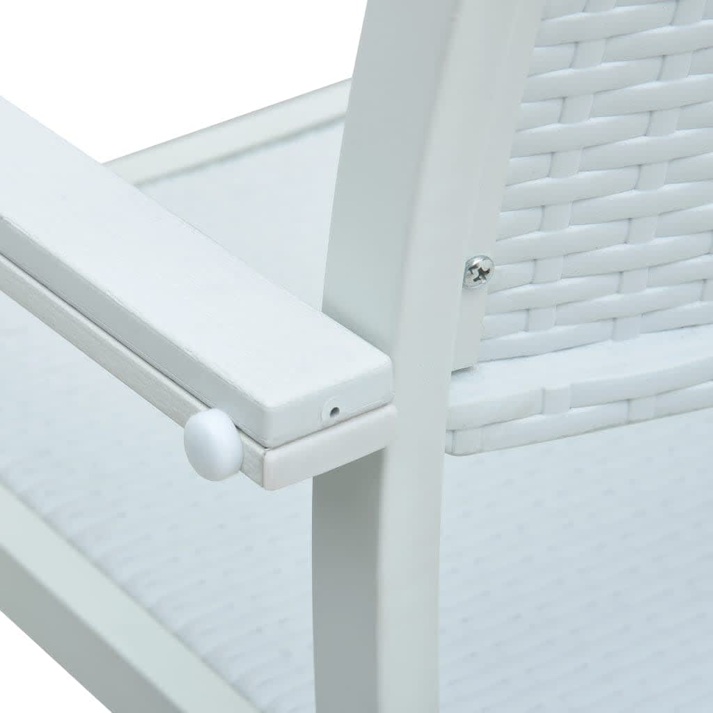 9 Piece Garden Dining Set White