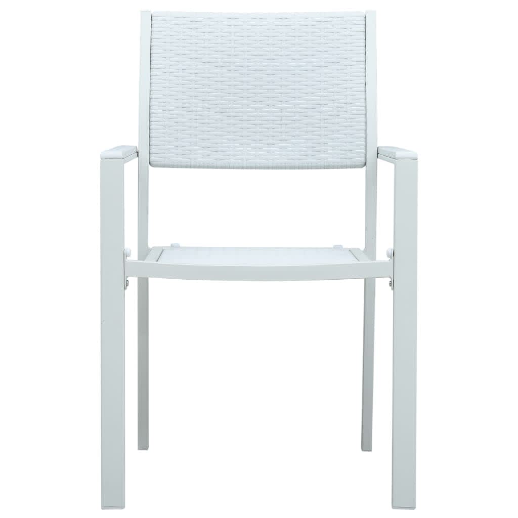 9 Piece Garden Dining Set White