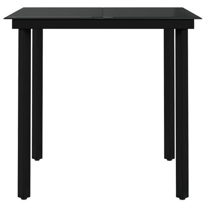 5 Piece Patio Dining Set Black