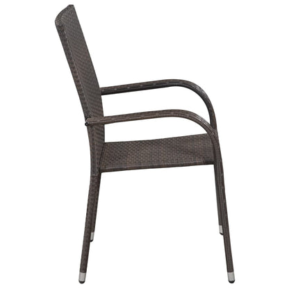 Garden Dining Set | Brown and black