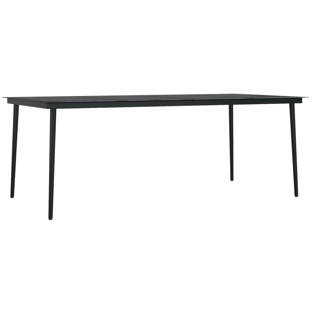 Garden Dining Set | Black | PE rattan | Large | Durable