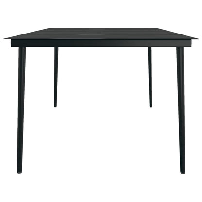 Garden Dining Set | Black | PE rattan | Large | Durable