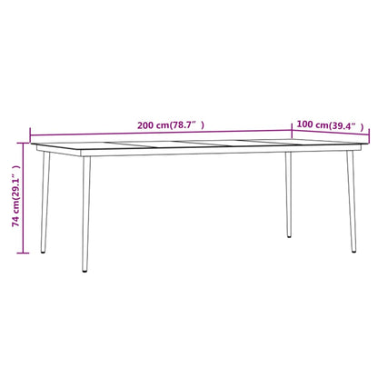 Garden Dining Set | Black | PE rattan | Large | Durable
