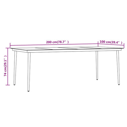 Garden Dining Set | Brown and Black