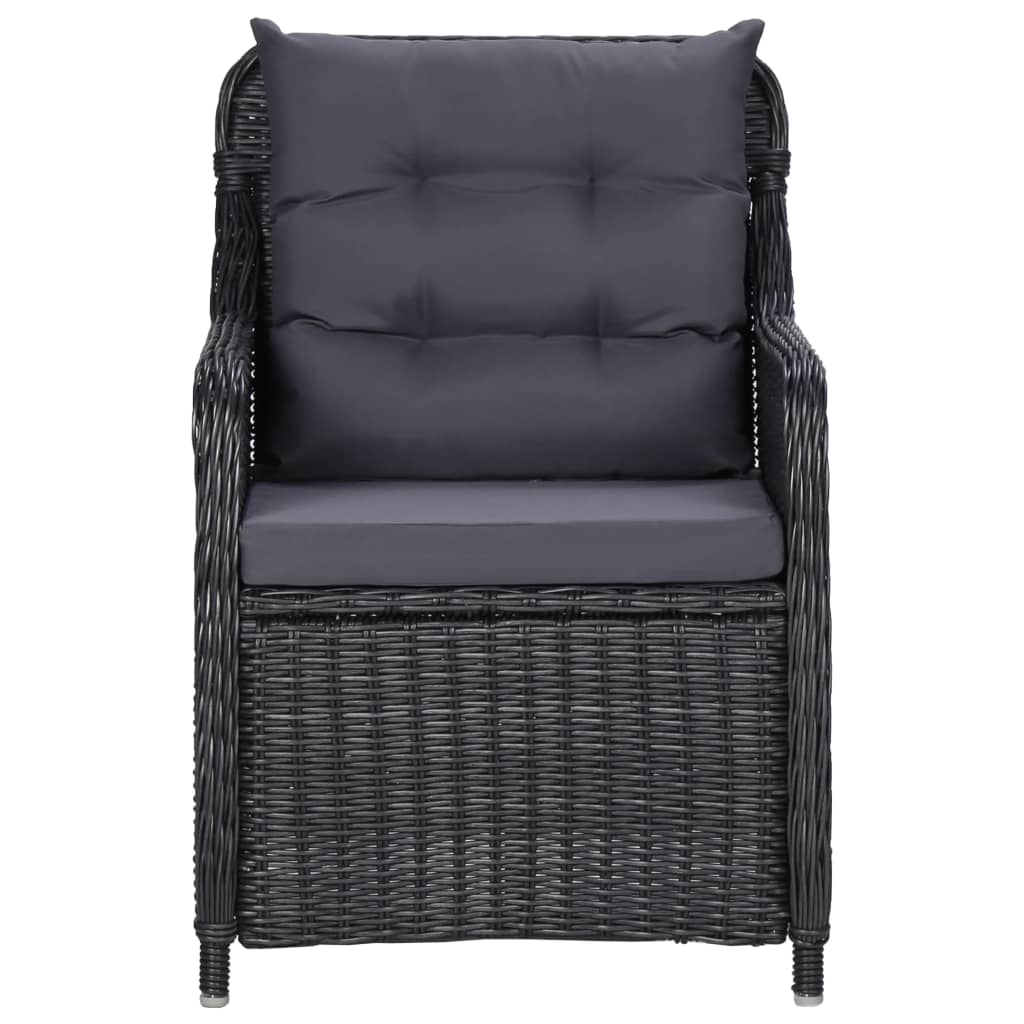 7 Piece Patio Dining Set Black