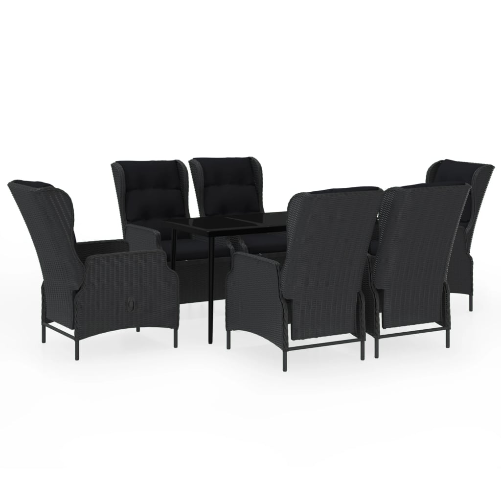 7 Piece Patio Dining Set Dark Gray