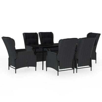 7 Piece Patio Dining Set Dark Gray