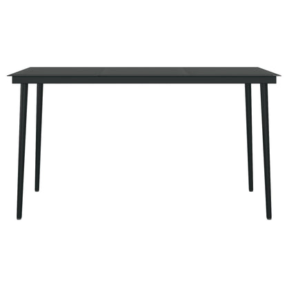 7 Piece Patio Dining Set Dark Gray