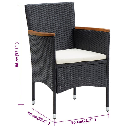 Garden Dining Chair | Set of 4 | Black