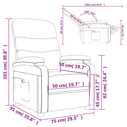 Massage Chair Cappuccino Faux Leather
