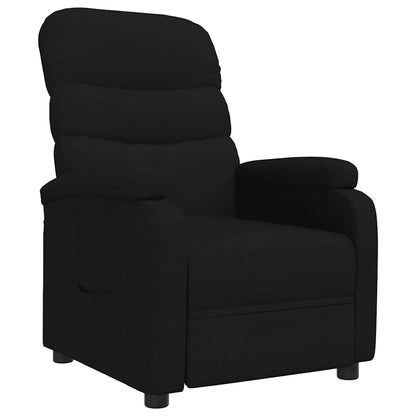 Recliner Chair Black Fabric