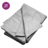 Tarpaulin 180 g/m² 3x3 m Grey HDPE