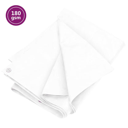 Tarpaulin 180 g/m² 4x8 m White HDPE
